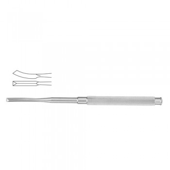 Gardner Bone Chisel Triangular Shape - Curved Right Stainless Steel, 17 cm - 6 3/4" Blade Width 4 mm